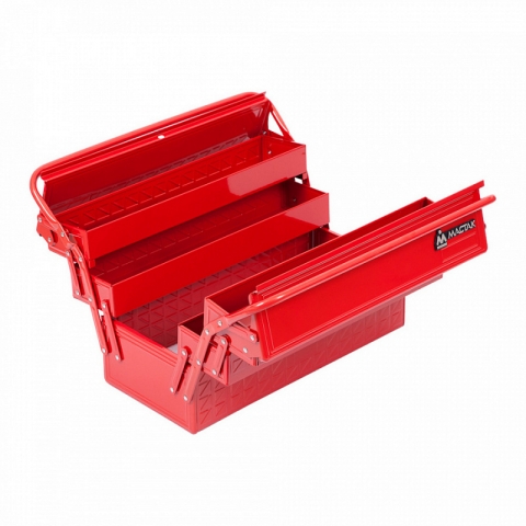 products/510-05420R, МАСТАК Ящик инструментальный раскладной, 5 отсеков, красный