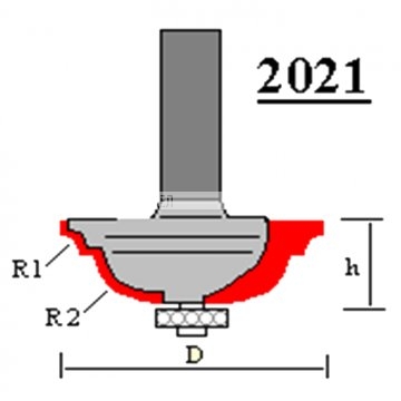 Фреза Globus 2021 R3/8 кромочная калевочная