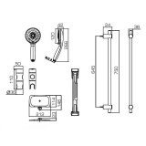 Душевой гарнитур Bravat Waterfall D154CP-2-RUS