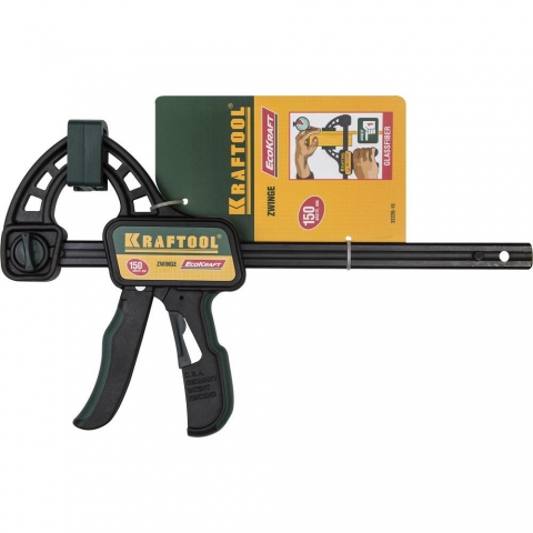 products/Струбцина EcoKraft ручная пистолетная, KRAFTOOL 32226-15, пластиковый корпус, 150/350мм, 150кгс