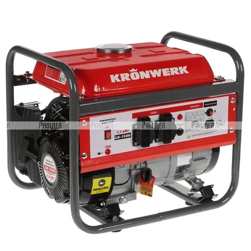 Генератор бензиновый LK 3500,2,8 кВт, 230 В, бак 15 л, ручной старт// Kronwerk, 94688