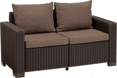 products/Диван двухместный Keter California 2-sofa (17193539) коричневый 231640