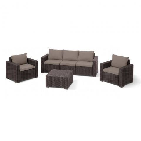 products/Комплект мебели Allibert California 3 Seater (коричневый) (17198931), 253325