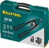 Резьбовой двуручный заклепочник Kraftool NUT-12 в кейсе, для резьбовых заклепок М3-М12, 31183