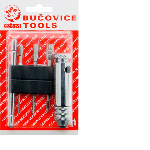 products/Набор метчиков с цанговым держателем с трещеткой Метрические, Инструментальная сталь BUCOVICE 948400