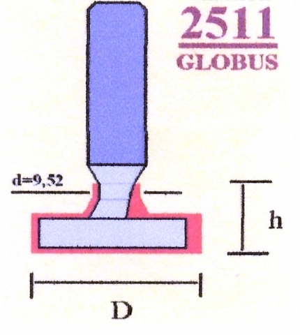 products/Фреза Globus 2511 (12) пазовая конструкционная