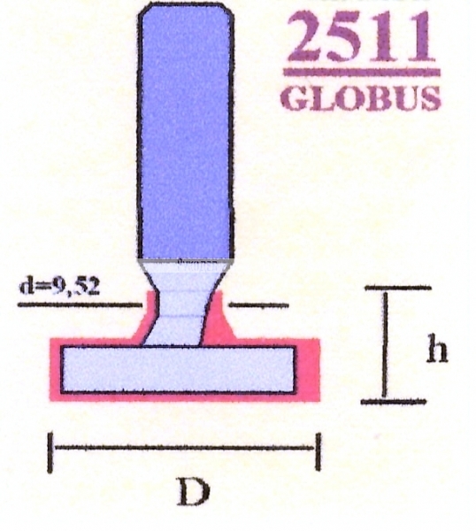 Фреза Globus 2511 (12) пазовая конструкционная