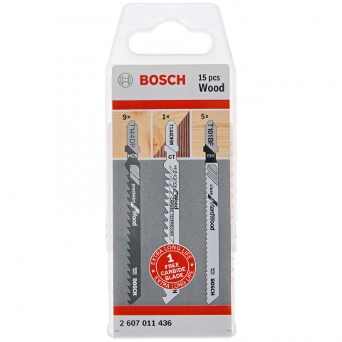 products/Набор пилок для лобзика по дереву (15 шт.) Bosch 2607011436