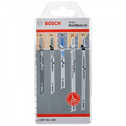 products/Набор пилок для лобзика по дереву и металлу (15 шт.) Bosch 2607011438