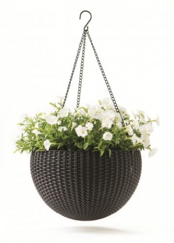 products/Подвесное кашпо "HANGING SPHERE PLANTER" Keter (17199246) коричневый, 229544