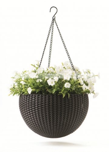 Подвесное кашпо "HANGING SPHERE PLANTER" Keter (17199246) коричневый, 229544