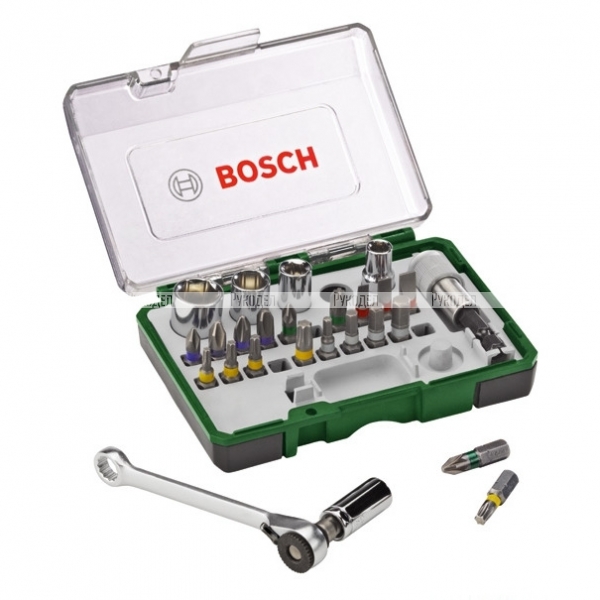 Набор бит и торцевых ключей с ключом-трещоткой Bosch (арт. 2607017160)