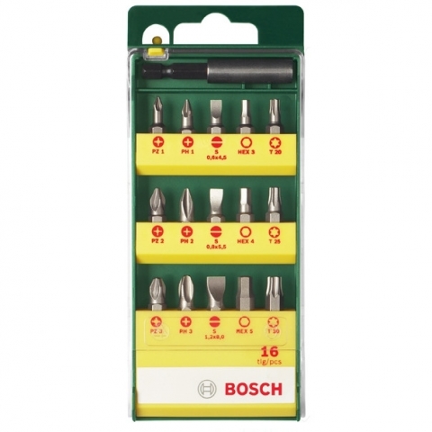 products/Набор 15 бит + универсальный магнитный держатель Bosch (арт. 2607019453)