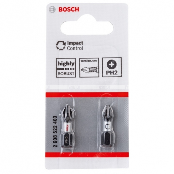 Бита винтоверта Bosch PH2 5 мм (2 шт.) (арт. 2608522403)