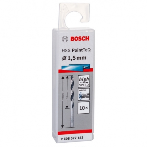 products/Спиральное сверло Bosch HSS PointTeQ 1.5 мм DIN 338 (135 град.) по металлу (10 шт.) (арт. 2608577183)