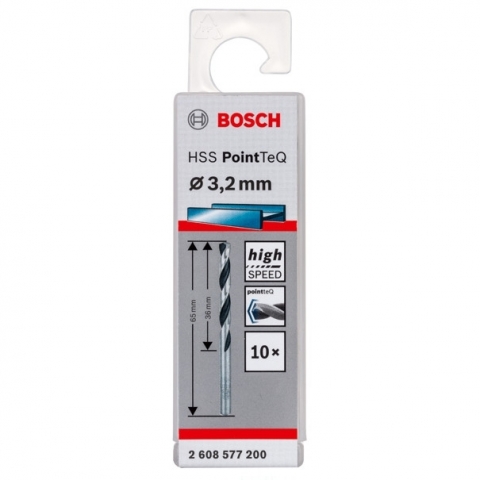 products/Спиральное сверло Bosch HSS PointTeQ 3.2 мм DIN 338 (135 град.) по металлу (10 шт.) (арт. 2608577200)