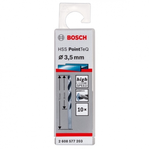 products/Спиральное сверло Bosch HSS PointTeQ 3.5 мм DIN 338 (135 град.) по металлу (10 шт.) (арт. 2608577203)