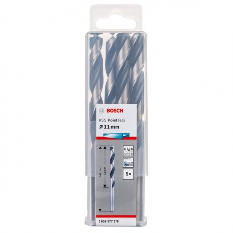 products/Спиральное сверло Bosch HSS PointTeQ 11.0 мм DIN 338 (135 град.) по металлу (5 шт.) (арт. 2608577278)