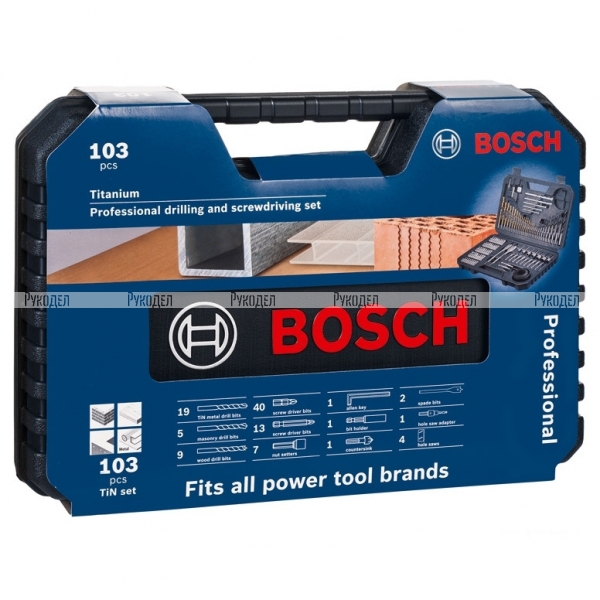 Комплект принадлежностей (сверл, бит и т.д.) Bosch TIN-set 103 Professional (арт. 2608594070)