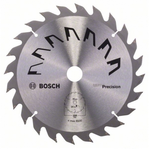 products/Диск циркулярный PRECISION по дереву (184х16/20х2,5 мм; Z24) Bosch 2609256863
