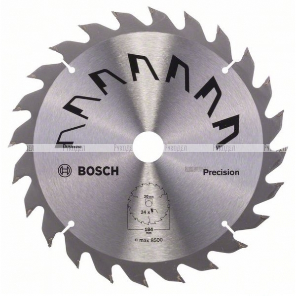 Диск циркулярный PRECISION по дереву (184х16/20х2,5 мм; Z24) Bosch 2609256863