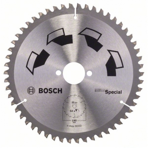 products/Циркулярный диск (190x30 мм; 54 зубьев) SPECIAL Bosch 2609256892