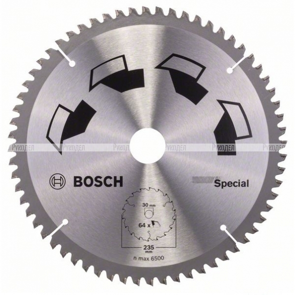 Пильный диск по дереву 235x30x2.5 мм T64 SPECIAL Bosch, арт. 2609256895