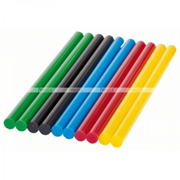 Клеевые стержни цветные 7 мм (10 шт.) (арт. 2609256D30)