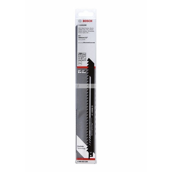 Пилки по бетону S1241HM Endurance for AeratedConcrete, 10 шт. Bosch 2608653284