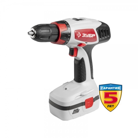 products/Аккумуляторная дрель-шуруповерт Зубр ЗДА-18-2 КИН, 18 В, Ni-Cd, 2 АКБ