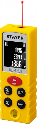 products/Дальномер лазерный, "LDM-40", дальность 40 м, 5 функций, STAYER Professional арт.34956