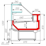 Витрина холодильная GC95 SM 2,0-1 (ВХС-2,0 Carboma GC95) (0011-9003 боковины серые, декор белый) Полюс 1802328p.57