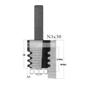 Фреза Globus 2600 №3 кромочная фигурная