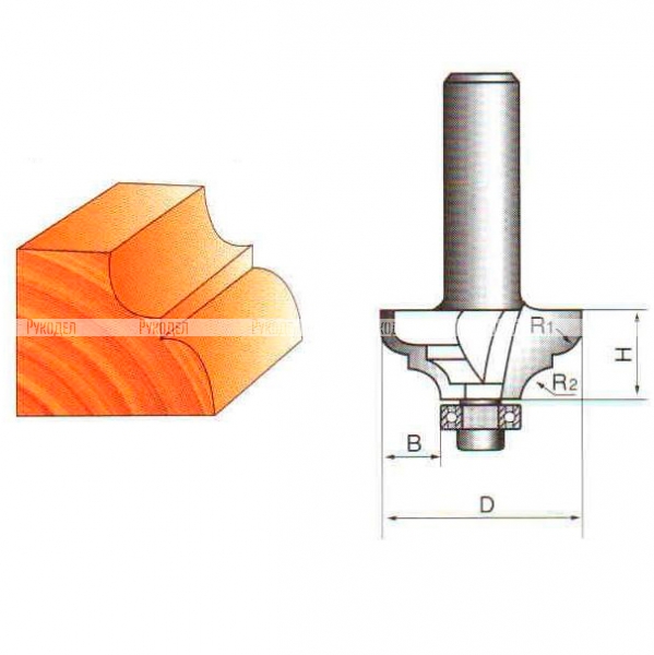 Фреза Globus 2001 R4 кромочная калевочная