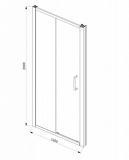 Душевая дверь Bravat BlackLine BD120.4101B, прозрачное стекло