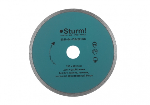 products/9020-04-150x22-WC Алмазный диск, влажная резка, непрерывный 150мм Sturm!