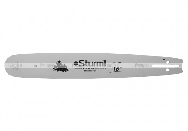 SB1658325POH Пильная шина 16" Sturm! паз 1,5мм, 0,325", 66зв,хвостовик POH (OREGON K095/A095)