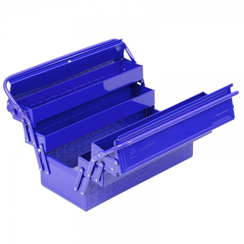 products/510-05420B, МАСТАК Ящик инструментальный раскладной, 5 отсеков, синий