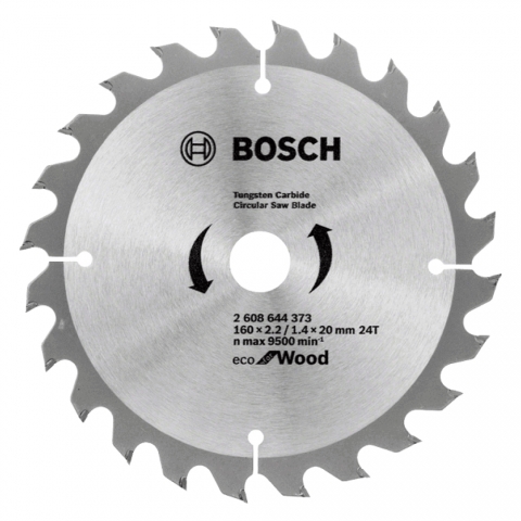 products/Пильный диск Bosch ECO WOOD, 160x20 мм, 24T, набор - 10 шт, арт. 2608644615