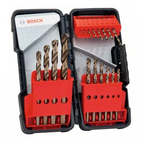 products/Набор сверл Bosch HSS-Co DIN 338, 18 сверл по металлу в Toughbox, арт. 2607017047