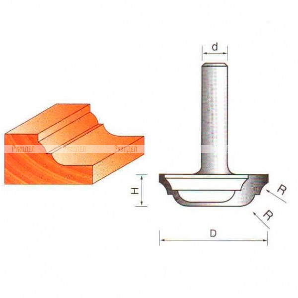 Фреза Globus 2151 R5 пазовая фасонная