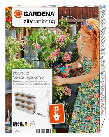 products/Комплект микрокапельного полива для вертикального садоводства для 9 горизонтальных горшков (шланг сочащийся (3/16″), адаптер для микрокапельной системы, штуцер) Gardena (арт. 13156-20.000.00)