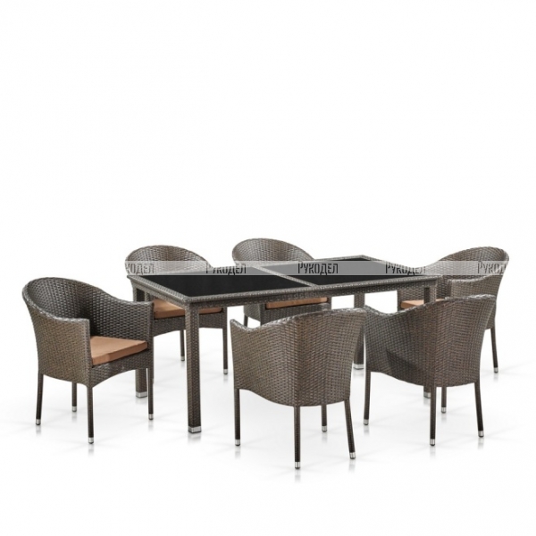 Комплект мебели T246A/Y350A-W53 6PCS Brown