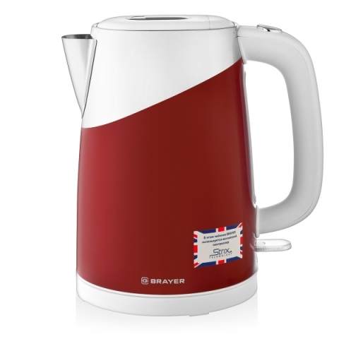 products/Электрический чайник BRAYER BR1023R, красный/серый 1,7 л