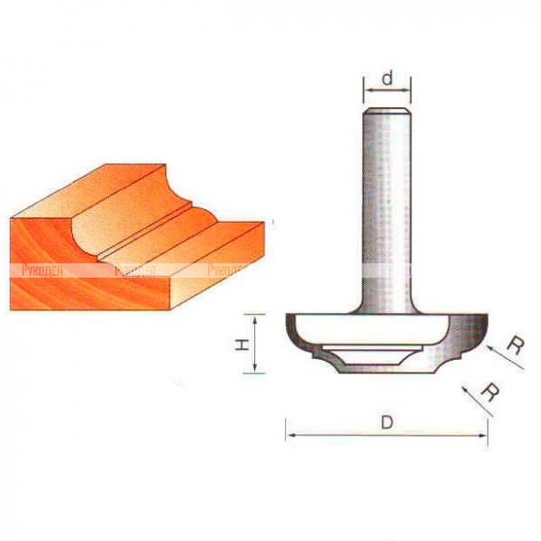 Фреза Globus 2152 R5 пазовая фасонная