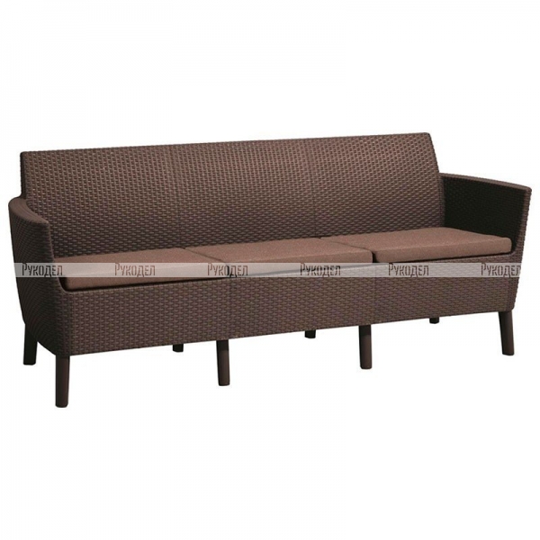 Диван Allibert Salemo 3 seater (17209039) коричневый, 244095