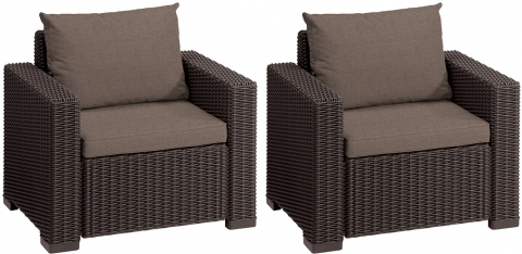 products/Комплект кресел Allibert California chair 2 шт. (17193538) коричневый, 252920
