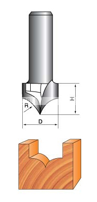 Фреза Globus 2053 R3 пазовая фасонная