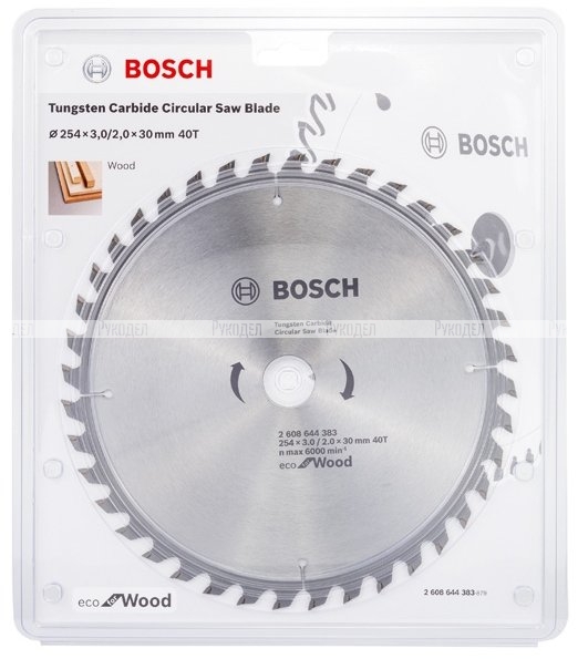 Пильный диск ECO WOOD (254x30 мм; 40T) Bosch 2608644383