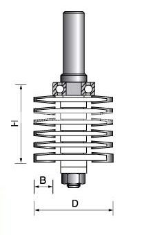 Фреза Globus 2550 (12) кромочная микрошиповая